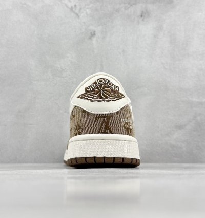 280 Lv X Air Jordan 1 Low Light Brown Print Sj2068-102 - Putian High Imitation S
