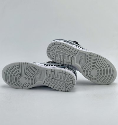 280 Nike Sb Dunk Low Ink Graffiti Double Hook Halloween Cross White Gray Dv0831-