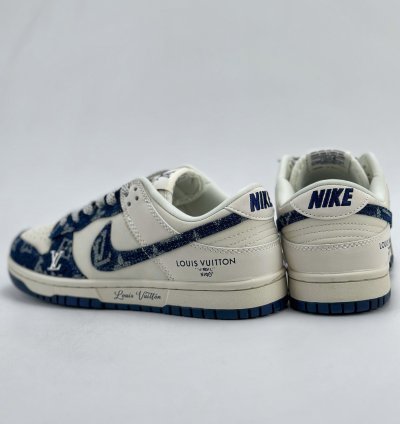 280 Nike Sb Dunk Low X Louis Vuitton White Blue Denim Xo3802-33509