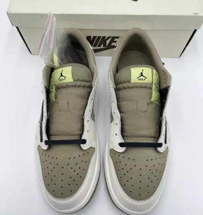 Nike Air Jordan 1 Low Golf X Travis Scott Neutral Olive