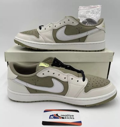 Nike Air Jordan 1 Low Golf X Travis Scott Neutral Olive