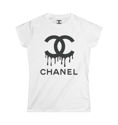 Chanel Drip Womens Softstyle Tee White Made In Usa Stylish Comfy