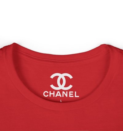 Chanel Drip Womens Softstyle Tee Red Made In Usa Stylish Comfy