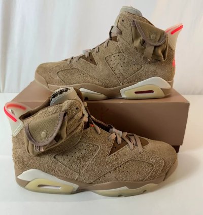 Nike Air Jordan 6 Retro X Travis Scott Mid British Khaki