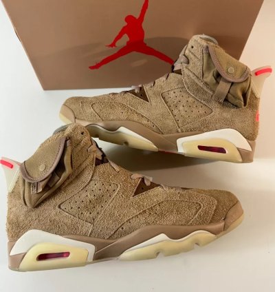 Nike Air Jordan 6 Retro X Travis Scott Mid British Khaki
