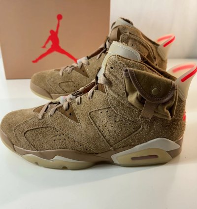 Nike Air Jordan 6 Retro X Travis Scott Mid British Khaki