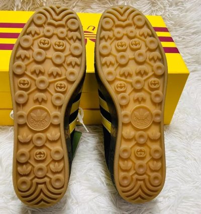 Gucci X Adidas Collaboration Gazelle Sneakers Black Color