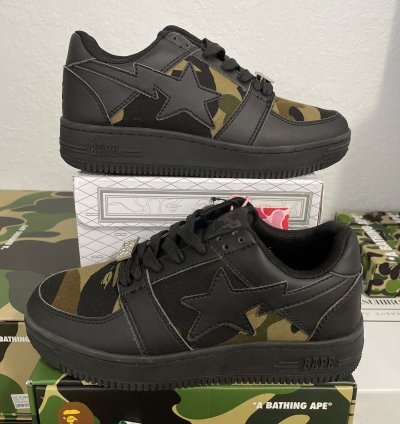 1st Camo Black Bapesta