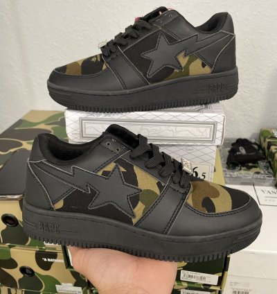 1st Camo Black Bapesta