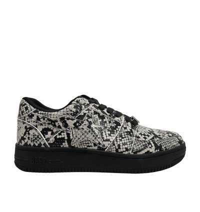 2020 Bape Bathing Ape Bapesta Low Snakeskin Grey Black