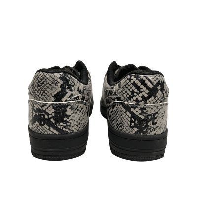 2020 Bape Bathing Ape Bapesta Low Snakeskin Grey Black