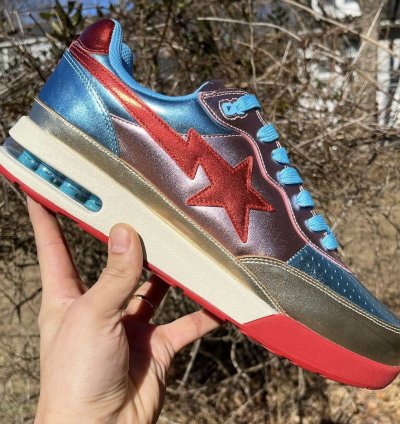 2021 Bathing Ape Metallic Red Blue Roadsta