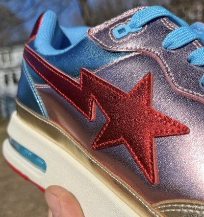 2021 Bathing Ape Metallic Red Blue Roadsta