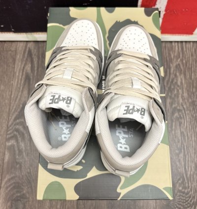 2022 Bape Bapesta 93 Hi Grey White Dark Grey