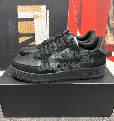 2022 Bape Comme Des Garcons Cdg Osaka Bapesta Low Black