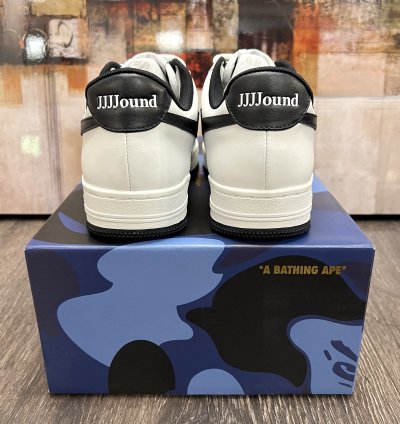 2023 Bape Jjjjound Bapesta Low White Navy Blue