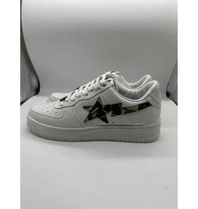 9 - Bathing Ape Bape Sta Low Camo White Green