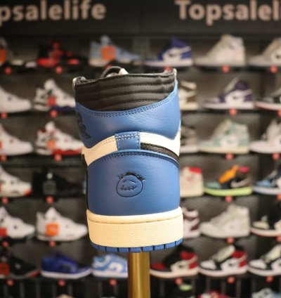 Fragment Design X Travis Scott X Air Jordan 1 Retro High military Blue Dh3227-105