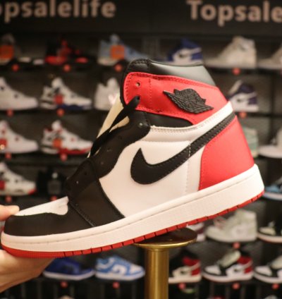 women Air Jordan 1 Retro High satin Black Toe Cd0461-016