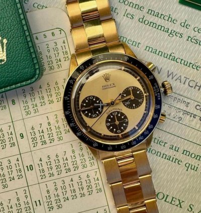 Rolex Daytona Paul Newman Rolex Daytona 6264 Rare Early Tropical Lemon Paul Newman