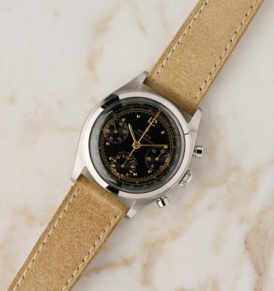 Rolex Chronograph 6034 Pre Daytona - Monoblock Case - Rare Black Gilt Dial - Mint Conditions