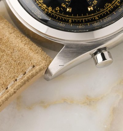 Rolex Chronograph 6034 Pre Daytona - Monoblock Case - Rare Black Gilt Dial - Mint Conditions