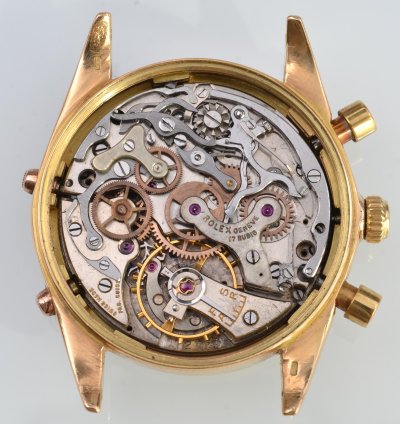 Rolex Chronograph Dato Compax 4767 Jean-claude Killy Chronograph Black Dial Pink Gold 18kt 1947