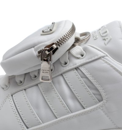Adidas Prada Re-nylon Forum Low White Sneakers