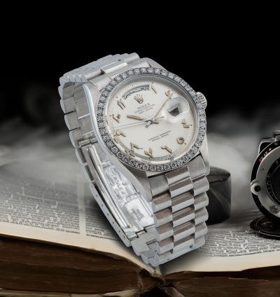 Rolex Day-date 36 Platinum Arabic Hindi Dial Ref 1804 Year 1967
