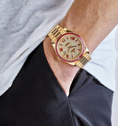 Rolex Day-date 40 228398tru Yellow Gold Roman Dial Ruby Bezel