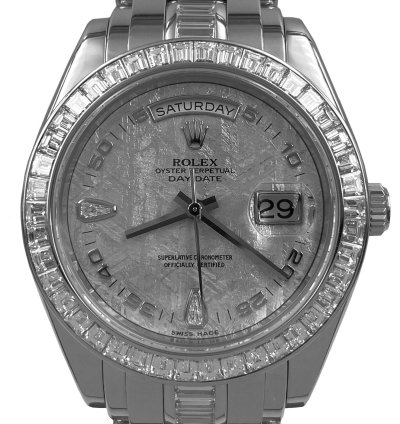 Rolex Day-date Platinum Masterpiece Meteorite Dial M18956r Box Papers