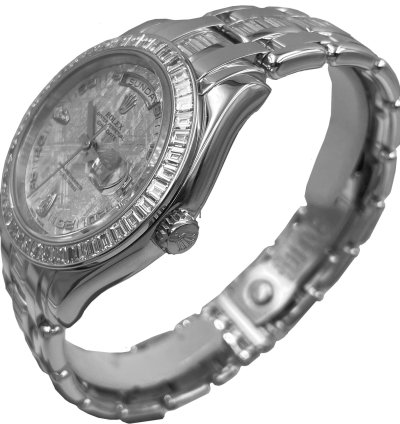 Rolex Day-date Platinum Masterpiece Meteorite Dial M18956r Box Papers