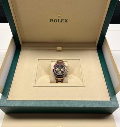 Rolex Daytona 116505 Rainbow Rose Gold Custom Diamonds