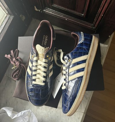 Adidas Samba Navy Croc Sneakers