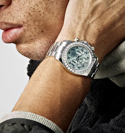 Rolex Daytona 116576tbr Platinum Diamond Ice Blue Arabic Dial 2023