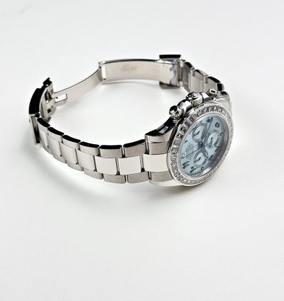 Rolex Daytona 116576tbr Platinum Diamond Ice Blue Arabic Dial 2023