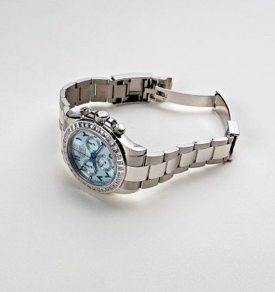 Rolex Daytona 116576tbr Platinum Diamond Ice Blue Arabic Dial 2023