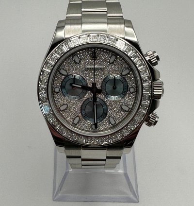 Rolex Daytona 116576tbr Platinum Pave Diamond Dial