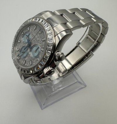 Rolex Daytona 116576tbr Platinum Pave Diamond Dial