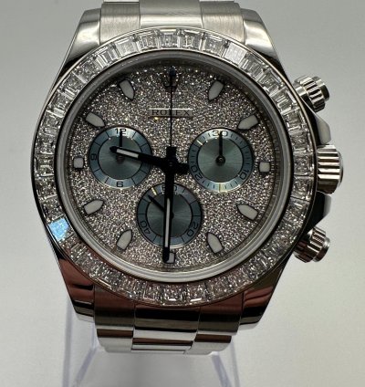 Rolex Daytona 116576tbr Platinum Pave Diamond Dial