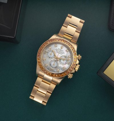 Rolex Daytona 116578saco Orange Sapphire Saco Ultra Rare Full Set