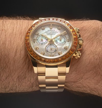 Rolex Daytona 116578saco Orange Sapphire Saco Ultra Rare Full Set