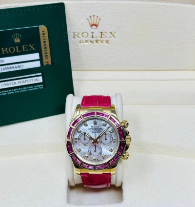 Rolex Daytona 116588saro Factory Pink Sapphire Bezel Mop Dial 1 Of 10 Pieces