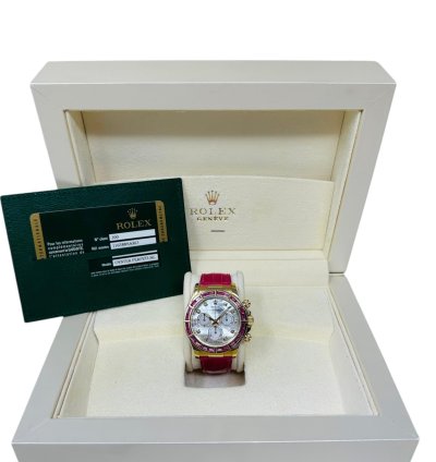 Rolex Daytona 116588saro Factory Pink Sapphire Bezel Mop Dial 1 Of 10 Pieces