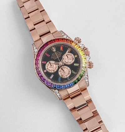 Rolex Daytona 116595rbow Rainbow Rose Gold Black Dial Sapphire Bezel 2022