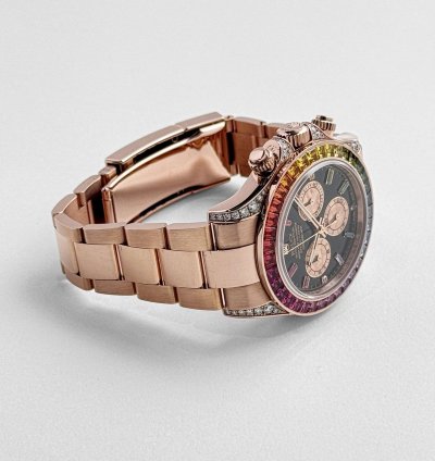 Rolex Daytona 116595rbow Rainbow Rose Gold Black Dial Sapphire Bezel 2022