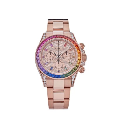 Rolex Daytona 116595rbow Rainbow Rose Gold Pave Diamond Dial Sapphire Bezel 2022