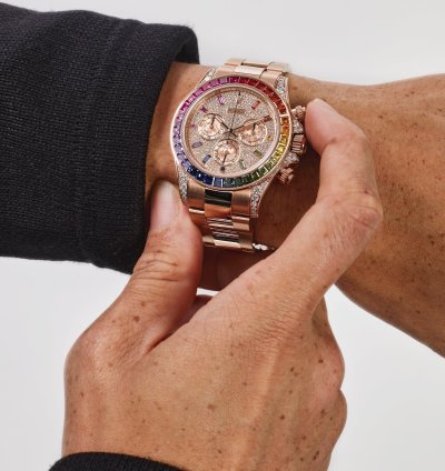 Rolex Daytona 116595rbow Rainbow Rose Gold Pave Diamond Dial Sapphire Bezel 2022