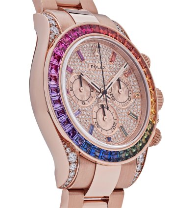 Rolex Daytona 116595rbow Rainbow Rose Gold Pave Diamond Dial Sapphire Bezel 2022