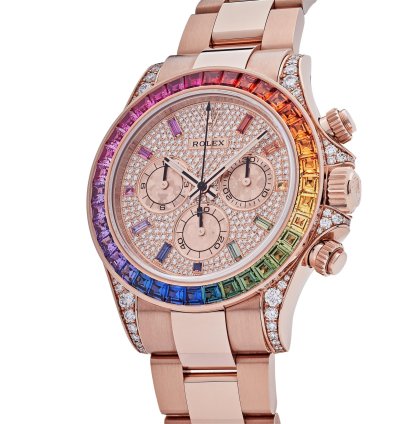 Rolex Daytona 116595rbow Rainbow Rose Gold Pave Diamond Dial Sapphire Bezel 2022